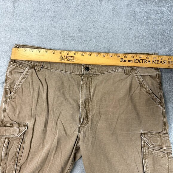 CARHARTT Force Mens Ripstop Relaxed Fit Distressed Cargo Pants Tan Utility Work - Picture 10 of 11